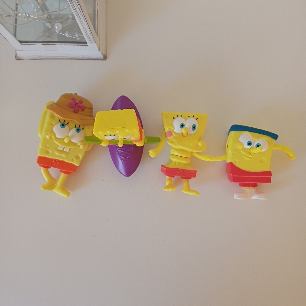 Lot of 4 Spongebob Squarepants Toy Figures